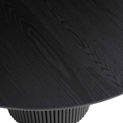 Table à manger ronde Maru en chêne noir