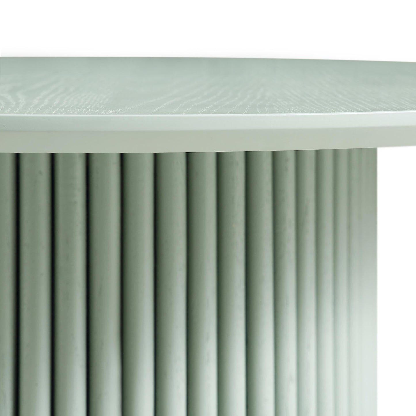 Table à manger ronde Maru en chêne, vert sauge