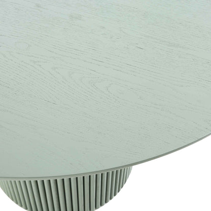 Table à manger ronde Maru en chêne, vert sauge