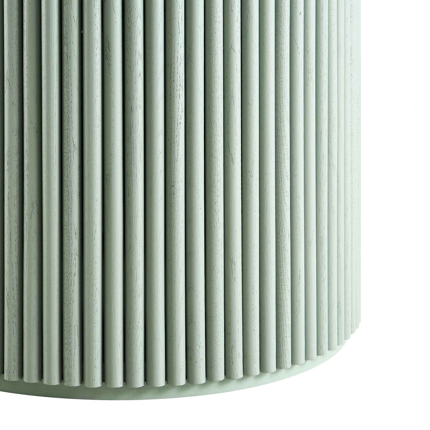 Table à manger ronde Maru en chêne, vert sauge