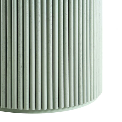 Table à manger ronde Maru en chêne, vert sauge