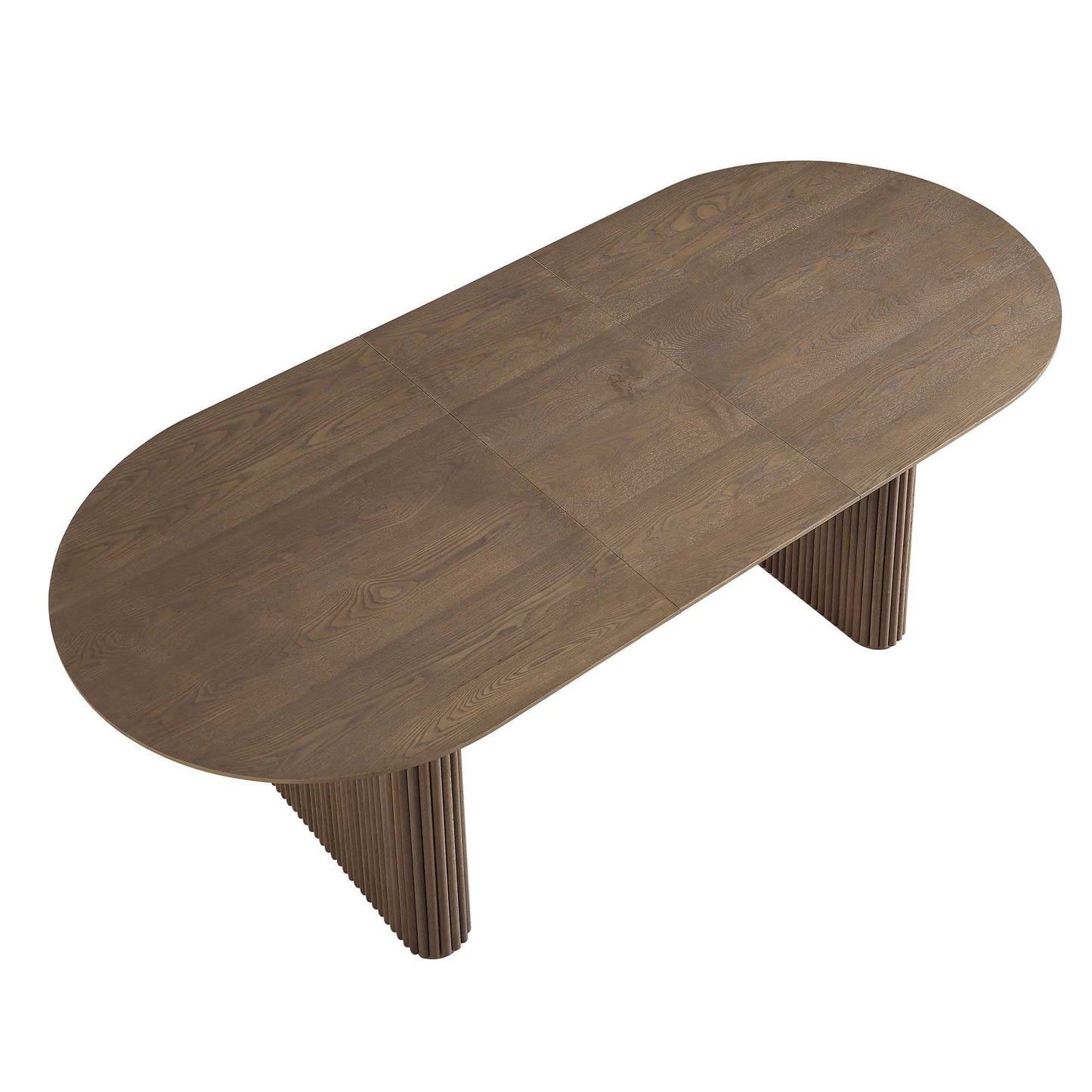 Table à manger ovale extensible Maru 6 à 8 places, chêne argenté