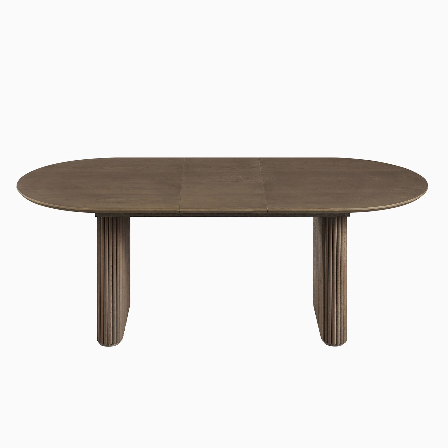Table à manger ovale extensible Maru 6 à 8 places, chêne argenté
