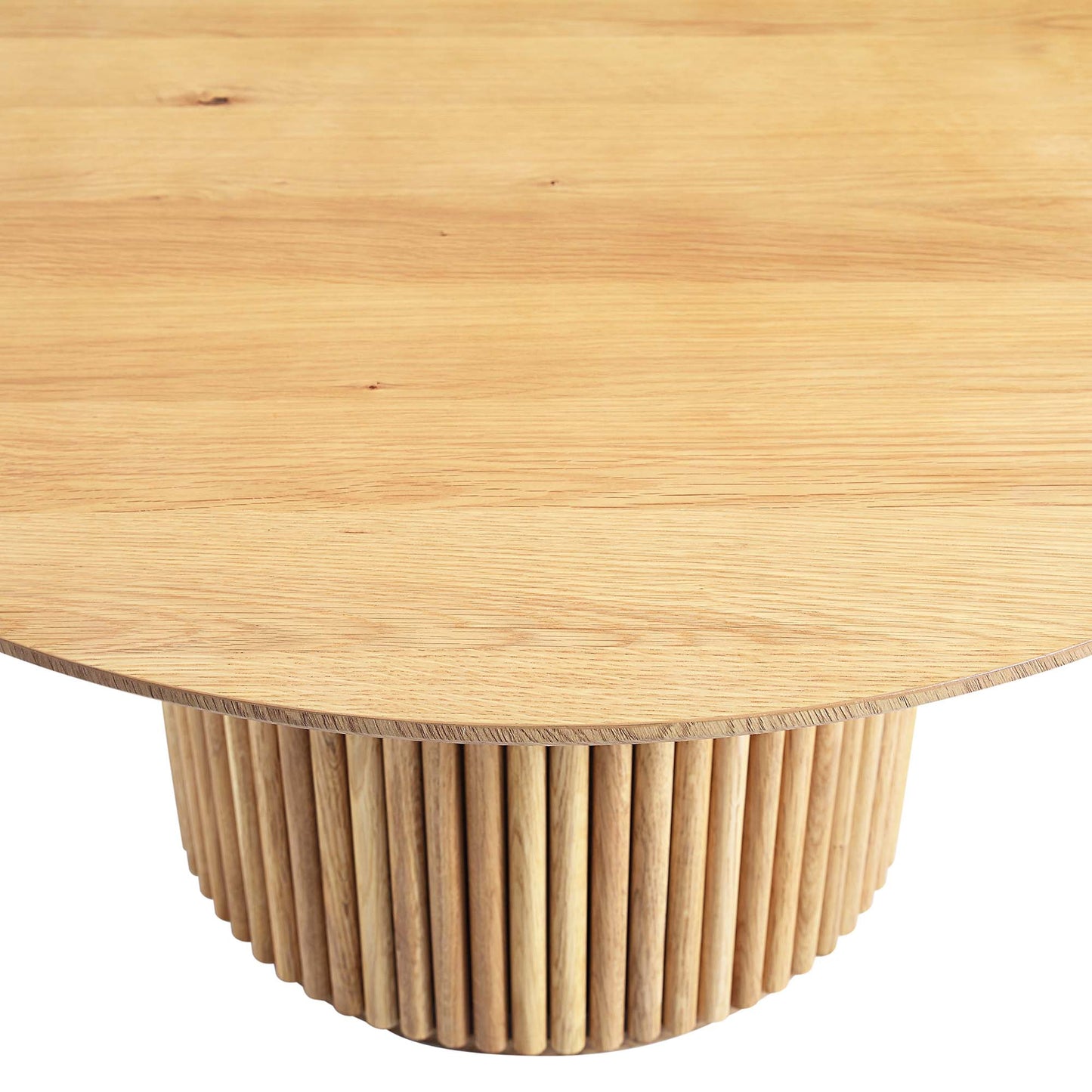 Table basse ronde sur pied en chêne Maru, chêne