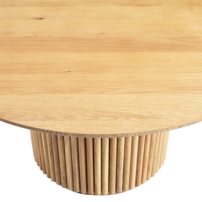 Table basse ronde sur pied en chêne Maru, chêne