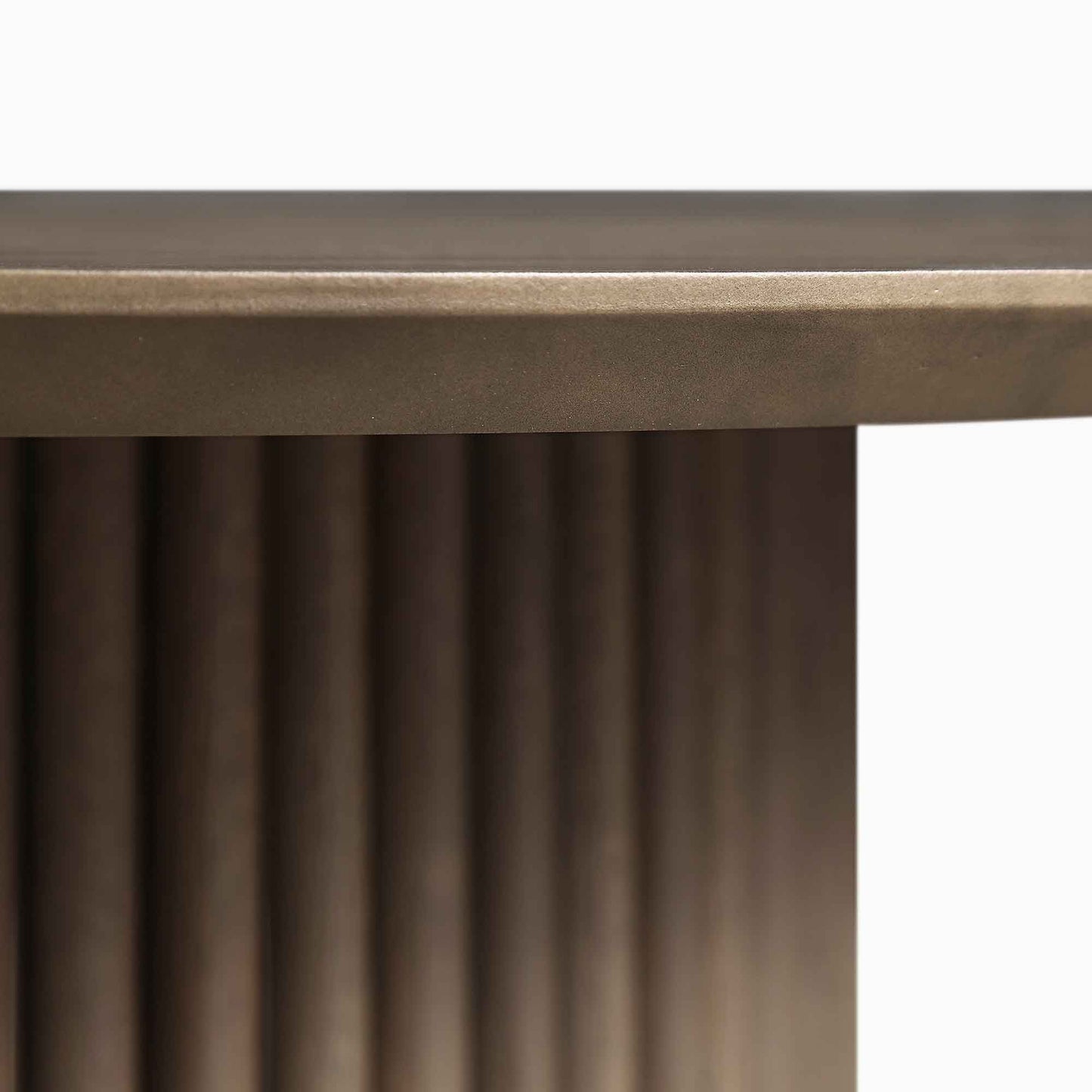 Table basse ronde sur pied en chêne Maru, chêne argenté