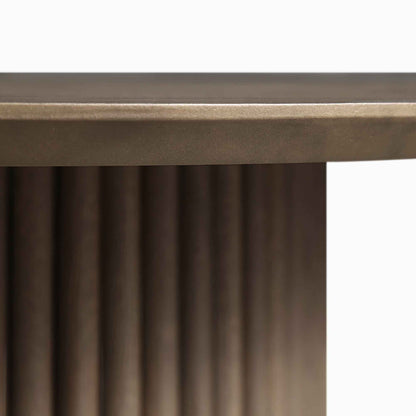 Table basse ronde sur pied en chêne Maru, chêne argenté