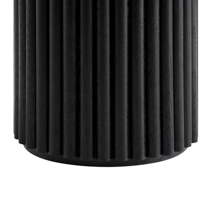 Table d'appoint ronde en chêne Maru, noire