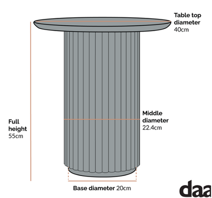 Table d'appoint ronde en chêne Maru, vert sauge