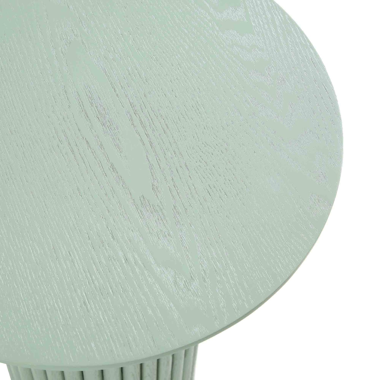 Table d'appoint ronde en chêne Maru, vert sauge