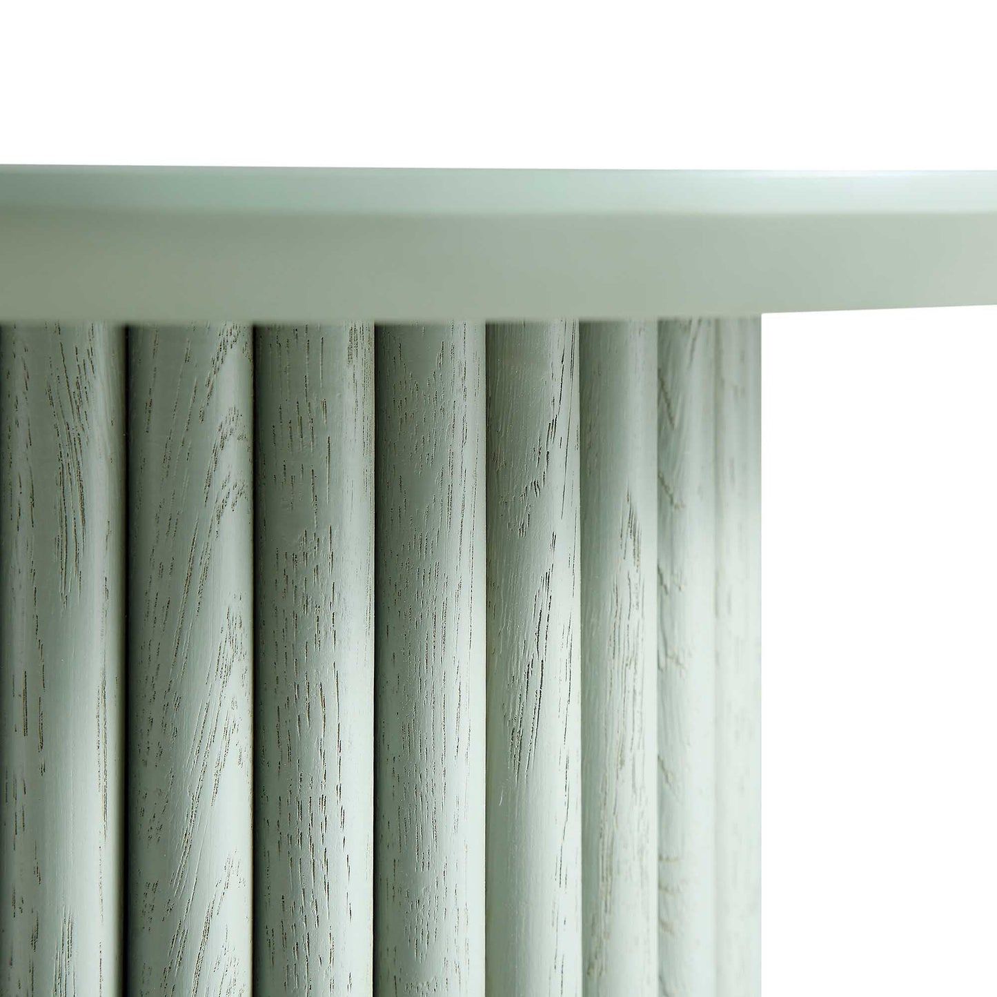 Table d'appoint ronde en chêne Maru, vert sauge