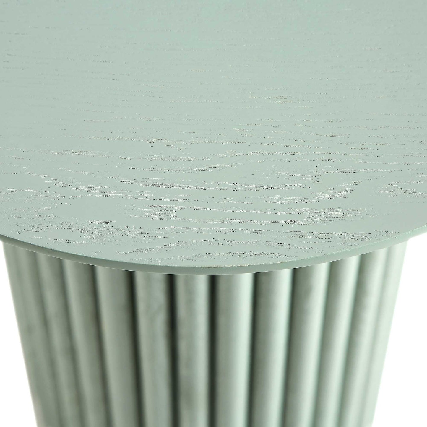 Table d'appoint ronde en chêne Maru, vert sauge