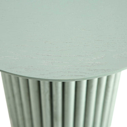 Table d'appoint ronde en chêne Maru, vert sauge