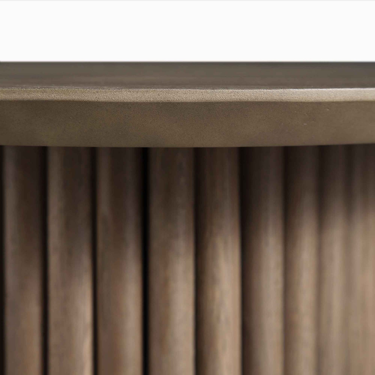 Table d'appoint ronde en chêne Maru, chêne argenté