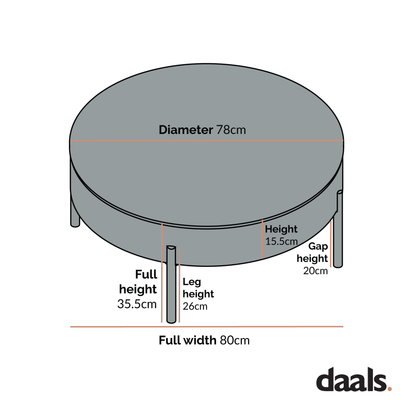 Table basse ronde rotative en chêne Bohdi