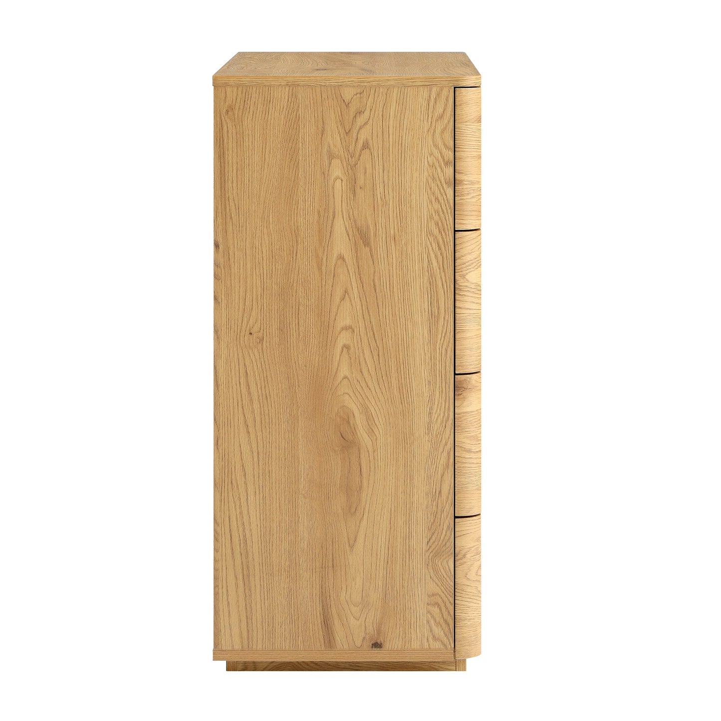 Commode 2 tiroirs sur 3 à bords incurvés Agnes, naturelle