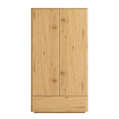 Armoire double à bords incurvés Agnes, naturel