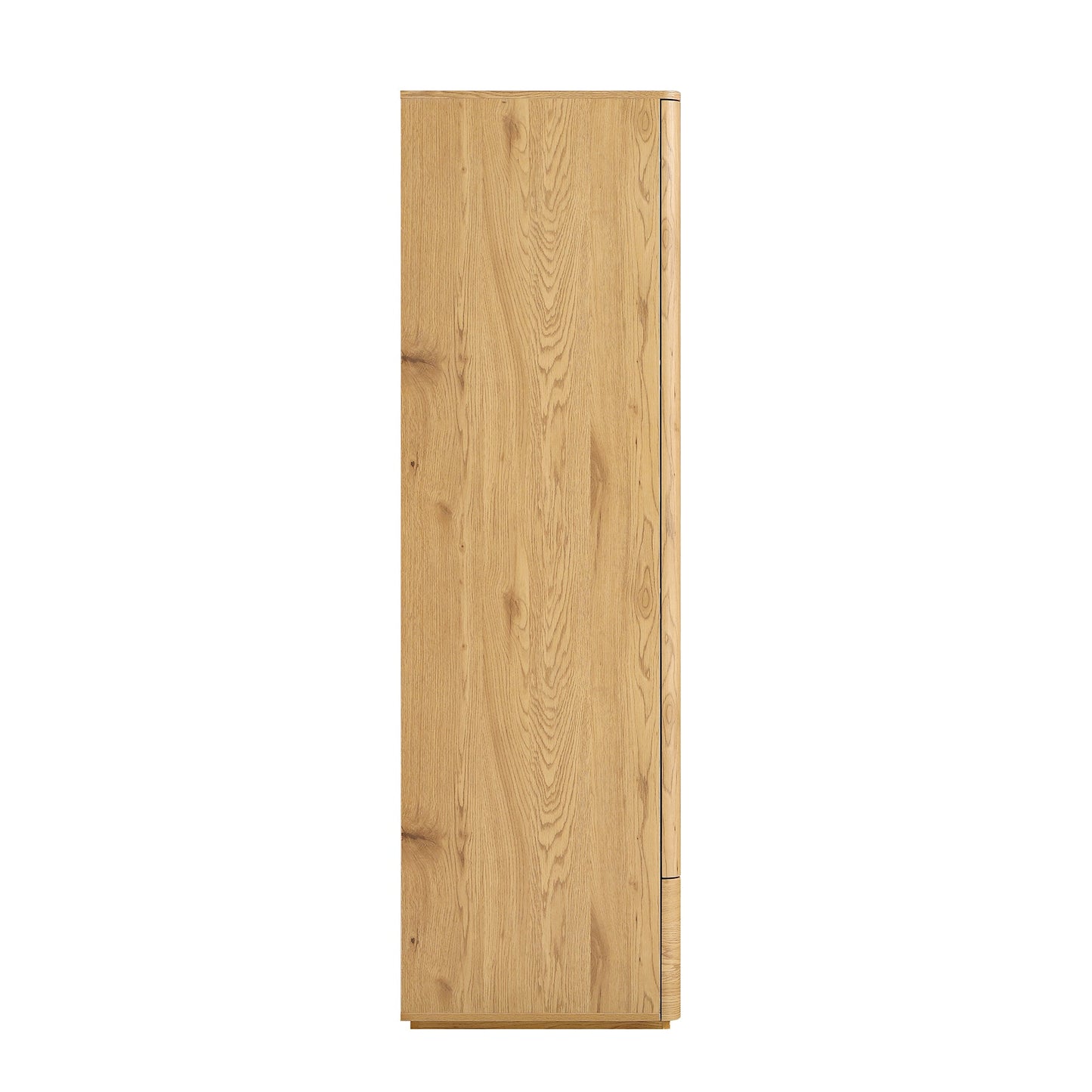 Armoire triple à bords incurvés Agnes, naturel