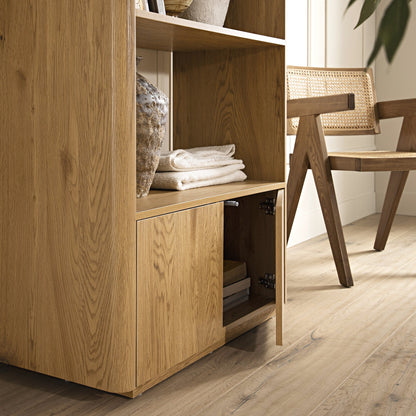 Bibliothèque à bords incurvés Agnes, naturel