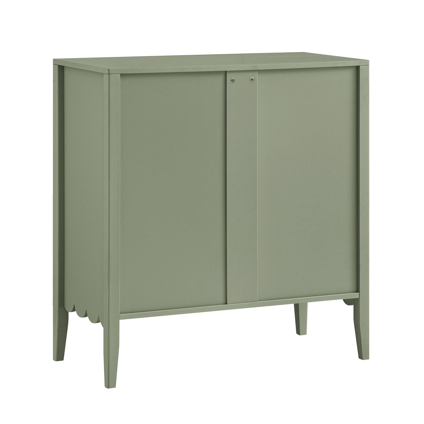 Commode 3 tiroirs Henley à bords festonnés, vert sauge