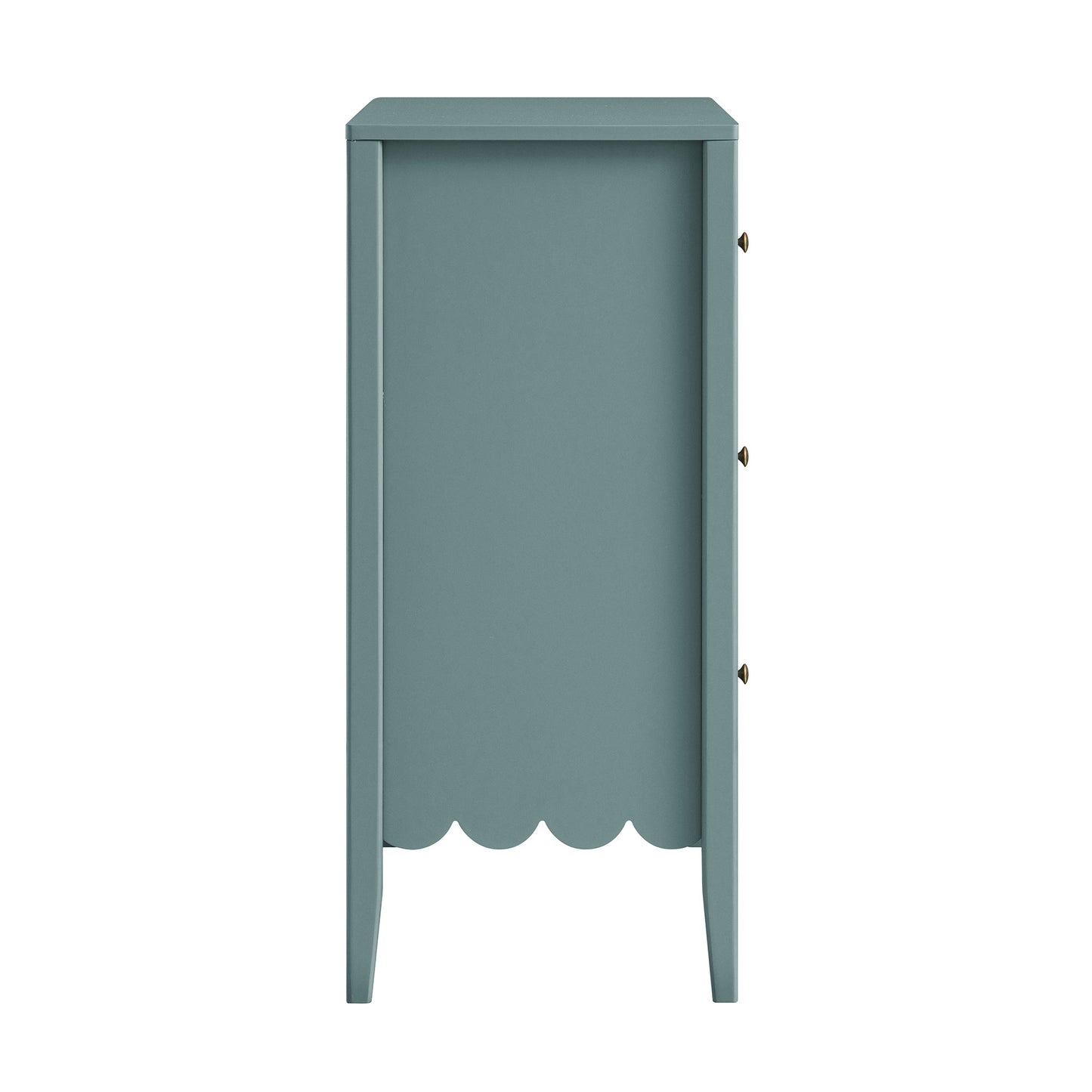 Commode 3 tiroirs à bords festonnés Henley, épicéa bleu