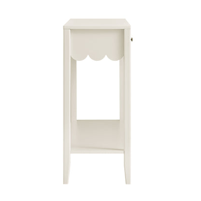 Console Henley à bords festonnés, sable clair