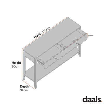 Console Henley à bords festonnés, vert sauge