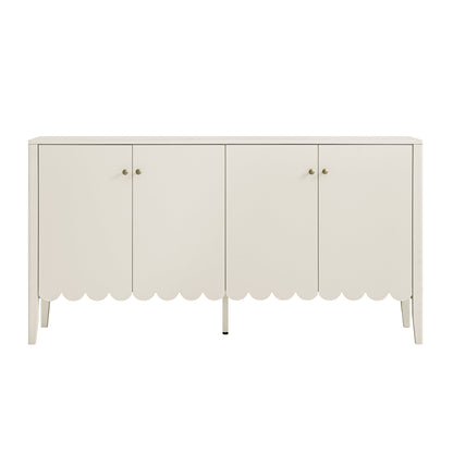 Buffet Henley à bords festonnés, 150 cm de large, sable clair