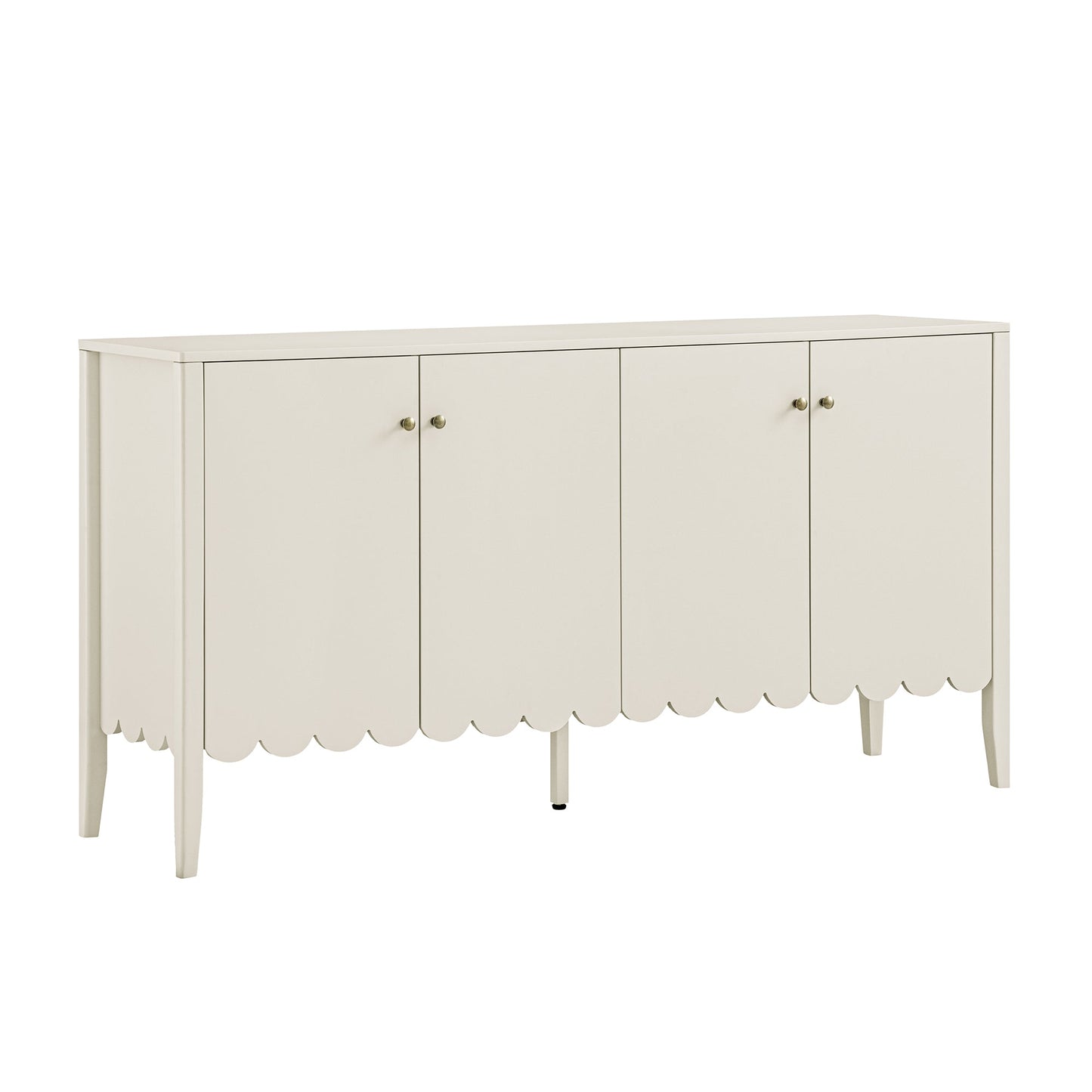 Buffet Henley à bords festonnés, 150 cm de large, sable clair