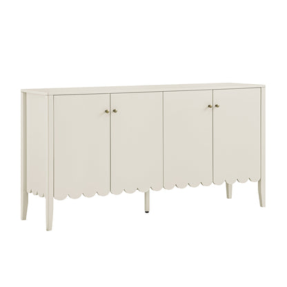 Buffet Henley à bords festonnés, 150 cm de large, sable clair