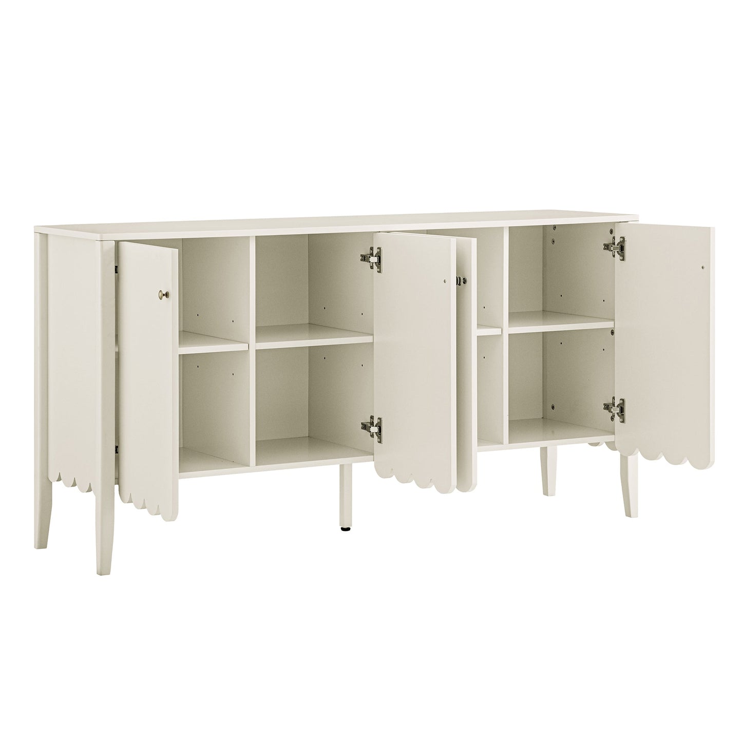 Buffet Henley à bords festonnés, 150 cm de large, sable clair