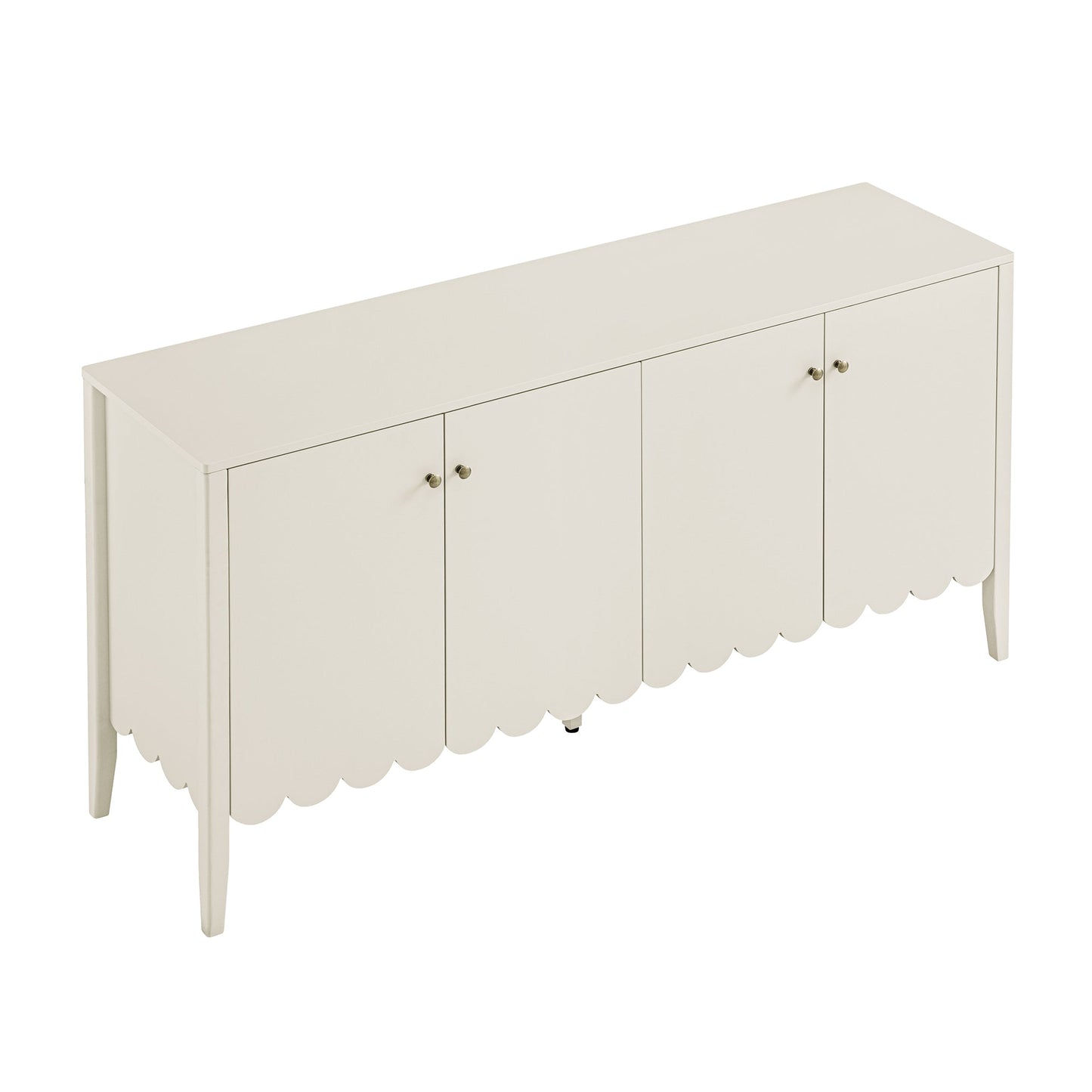 Buffet Henley à bords festonnés, 150 cm de large, sable clair
