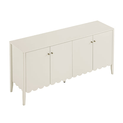 Buffet Henley à bords festonnés, 150 cm de large, sable clair