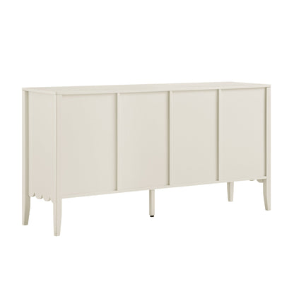 Buffet Henley à bords festonnés, 150 cm de large, sable clair