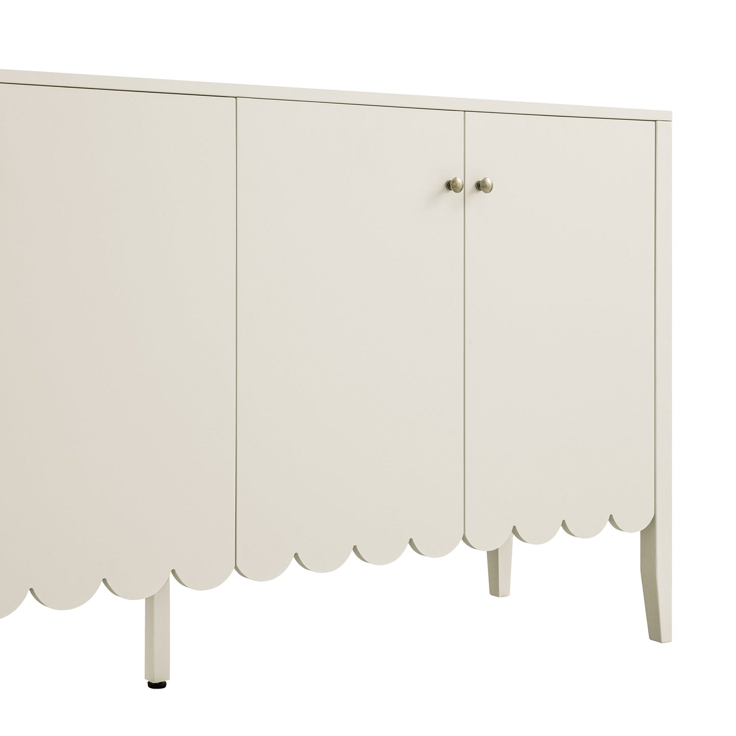 Buffet Henley à bords festonnés, 150 cm de large, sable clair