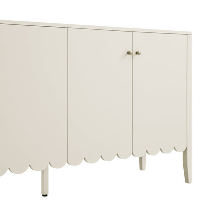 Buffet Henley à bords festonnés, 150 cm de large, sable clair