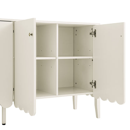 Buffet Henley à bords festonnés, 150 cm de large, sable clair