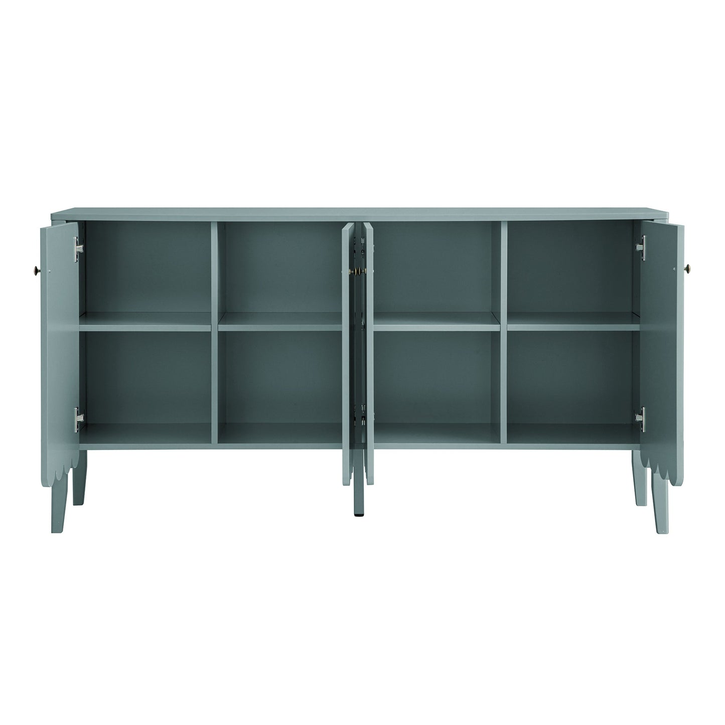 Buffet Henley à bords festonnés, 150 cm de large, épicéa bleu