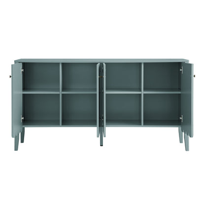 Buffet Henley à bords festonnés, 150 cm de large, épicéa bleu
