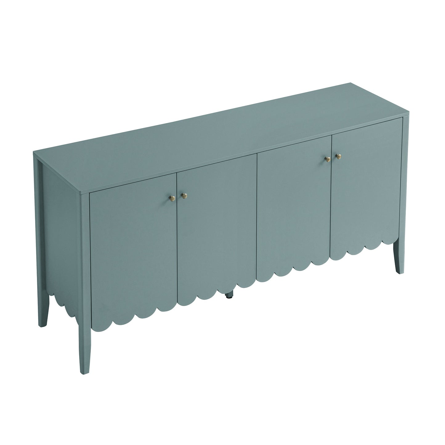 Buffet Henley à bords festonnés, 150 cm de large, épicéa bleu