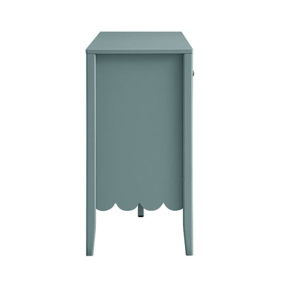 Buffet Henley à bords festonnés, 150 cm de large, épicéa bleu