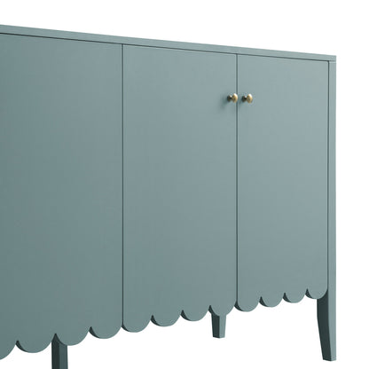 Buffet Henley à bords festonnés, 150 cm de large, épicéa bleu