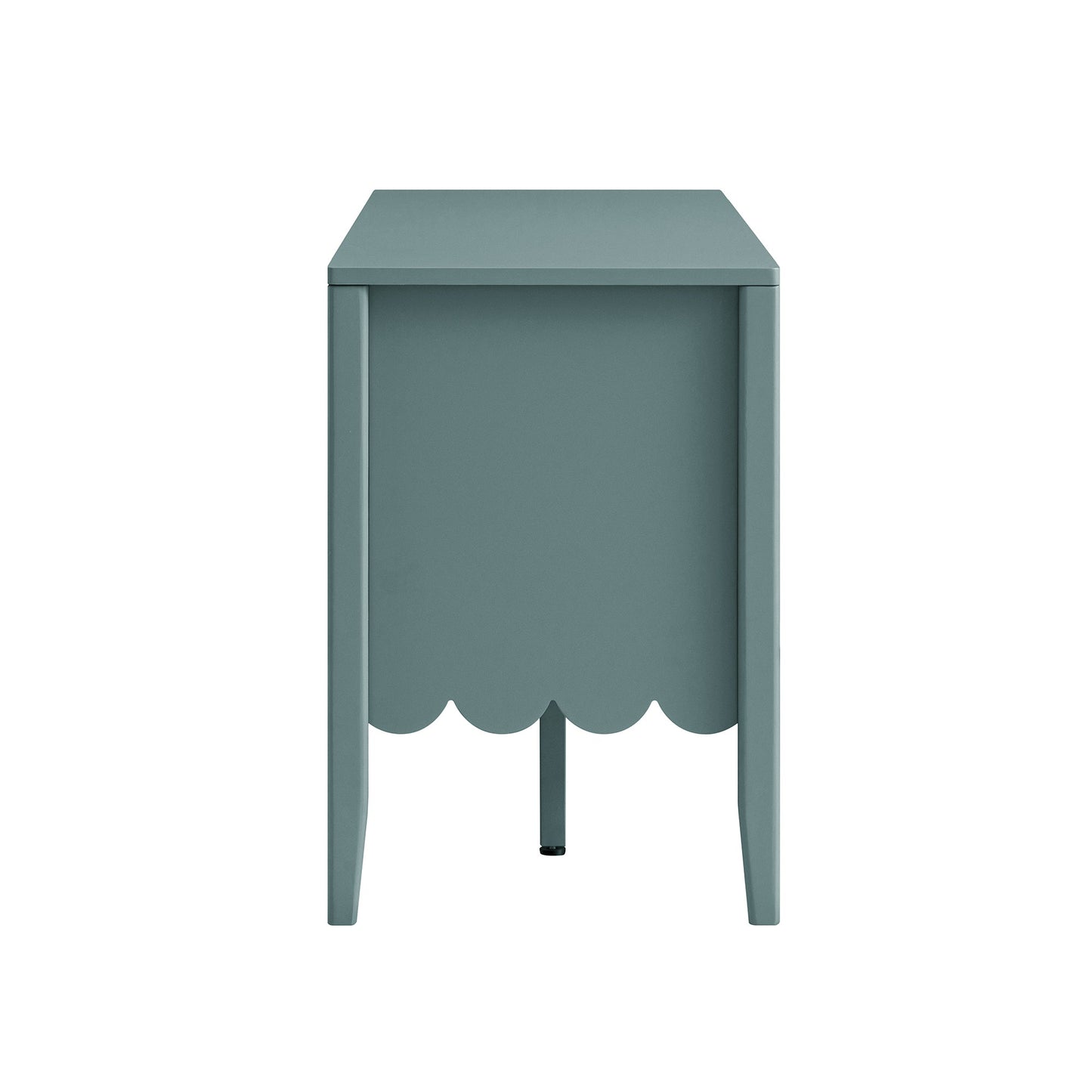 Meuble TV Henley à bords festonnés, 150 cm de large, épicéa bleu