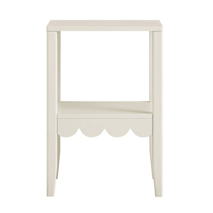 Table d'appoint à bords festonnés Henley, sable clair