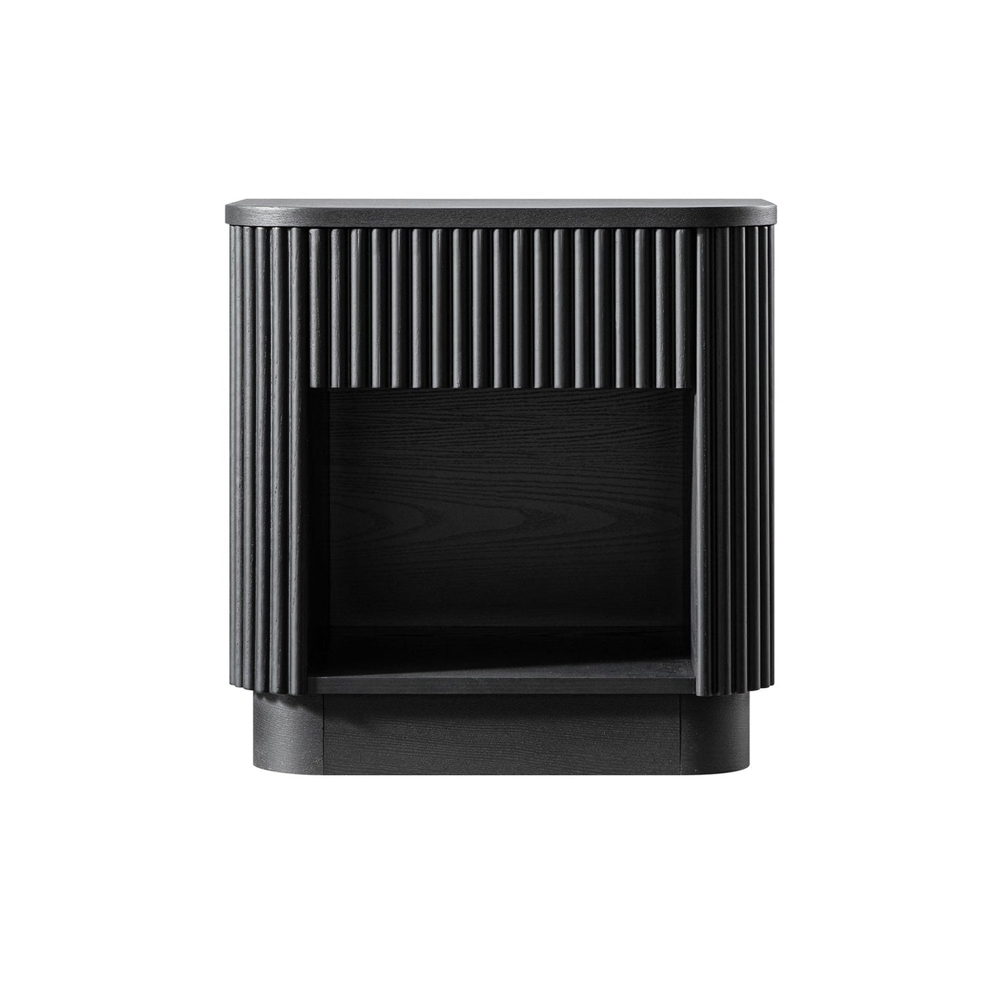 Table de chevet Maru à 1 tiroir, noire