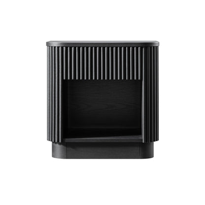 Table de chevet Maru à 1 tiroir, noire