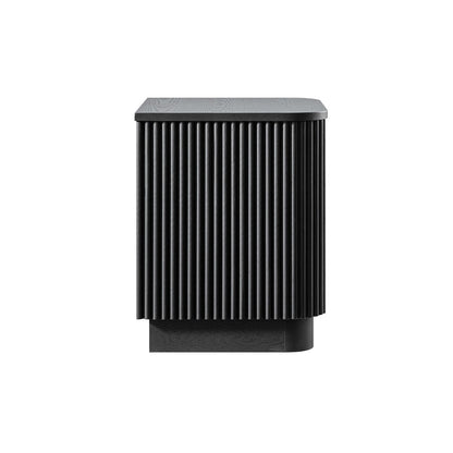 Table de chevet Maru à 1 tiroir, noire