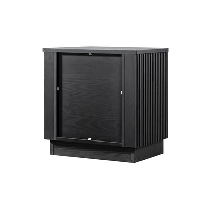 Table de chevet Maru à 1 tiroir, noire