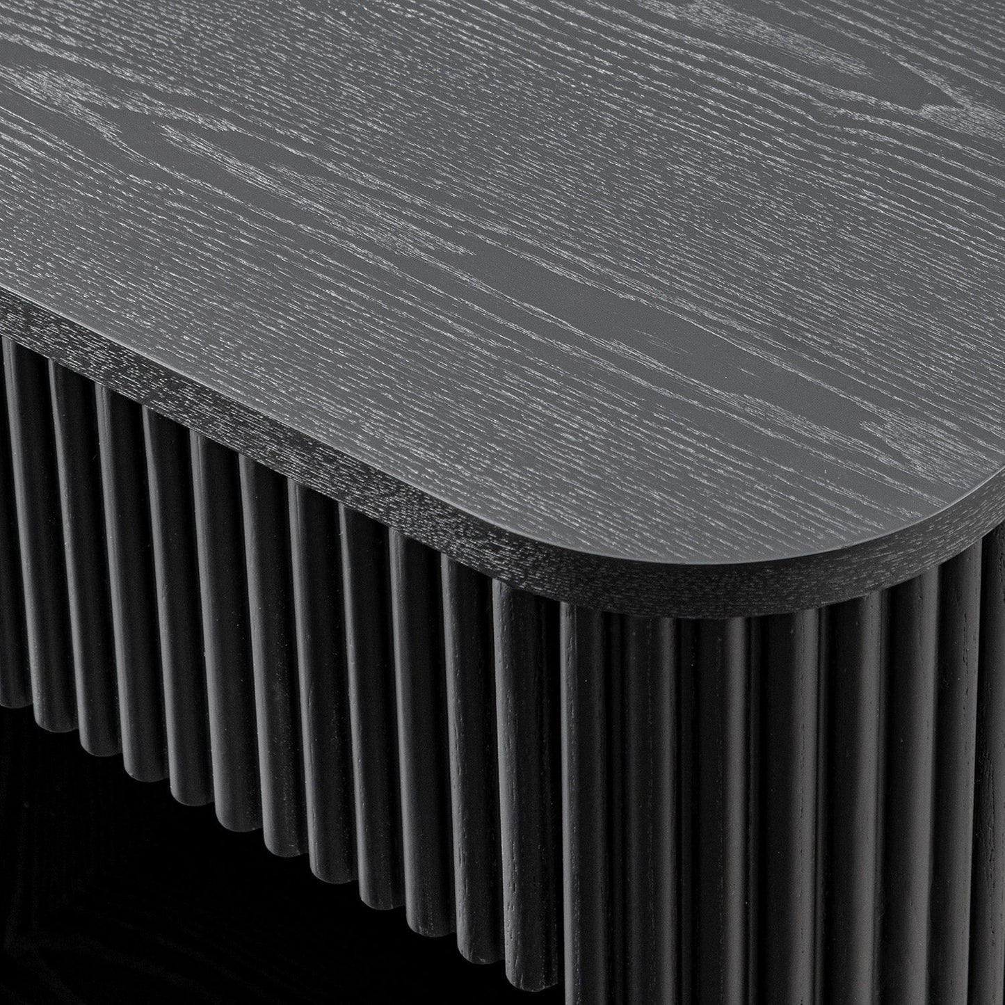 Table de chevet Maru à 1 tiroir, noire