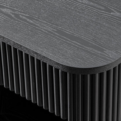 Table de chevet Maru à 1 tiroir, noire